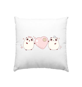 Kawaii Cute Pandas with pink heart - Pillow 40x40cm