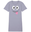 Kawaii Fun Face Ladies Organic Shirt Dress - Sleepwear - Ladies Organic Shirt Dress