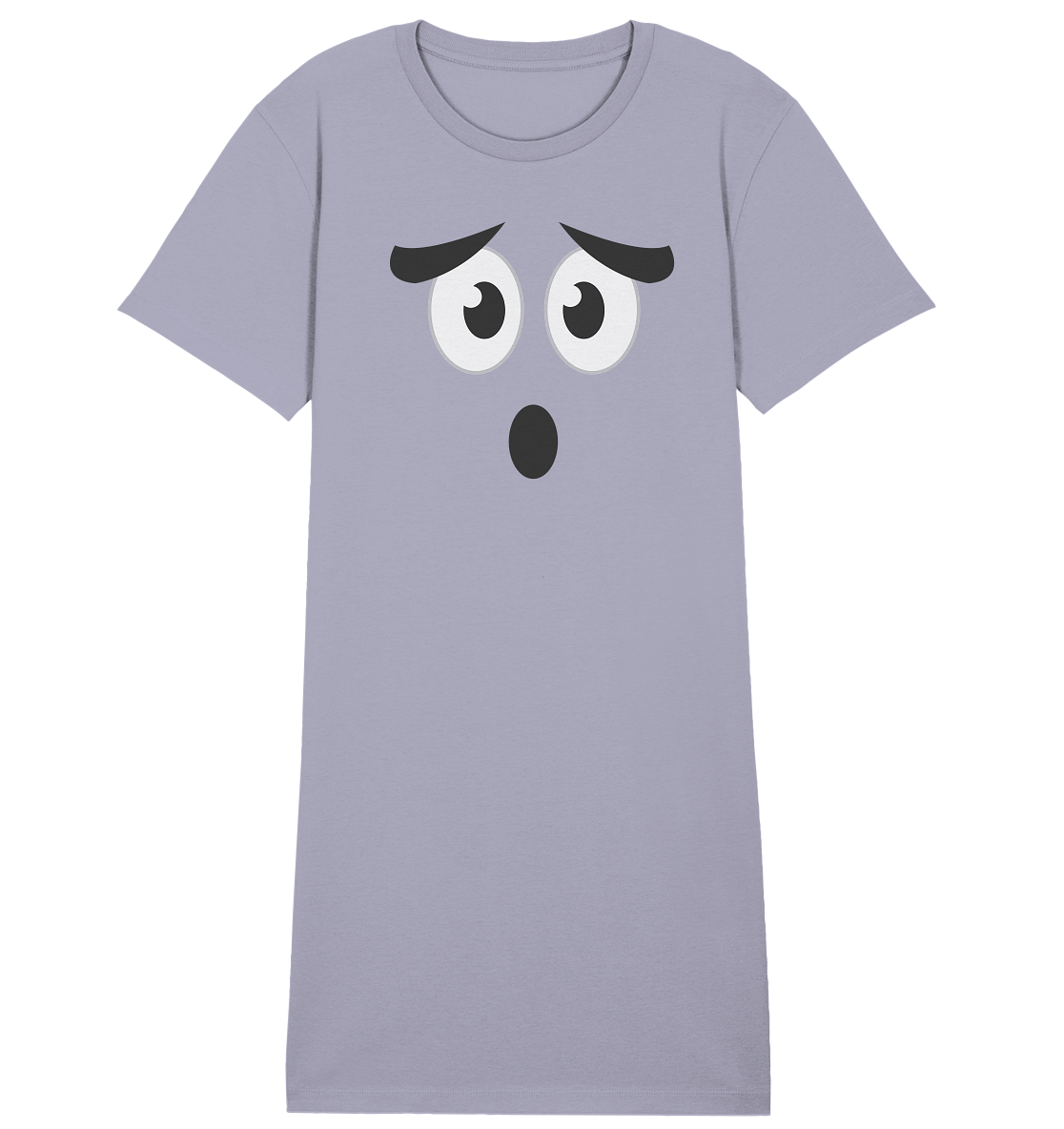 Kawaii Impressive Face Ladies Organic Shirt Dress - Sleepwear