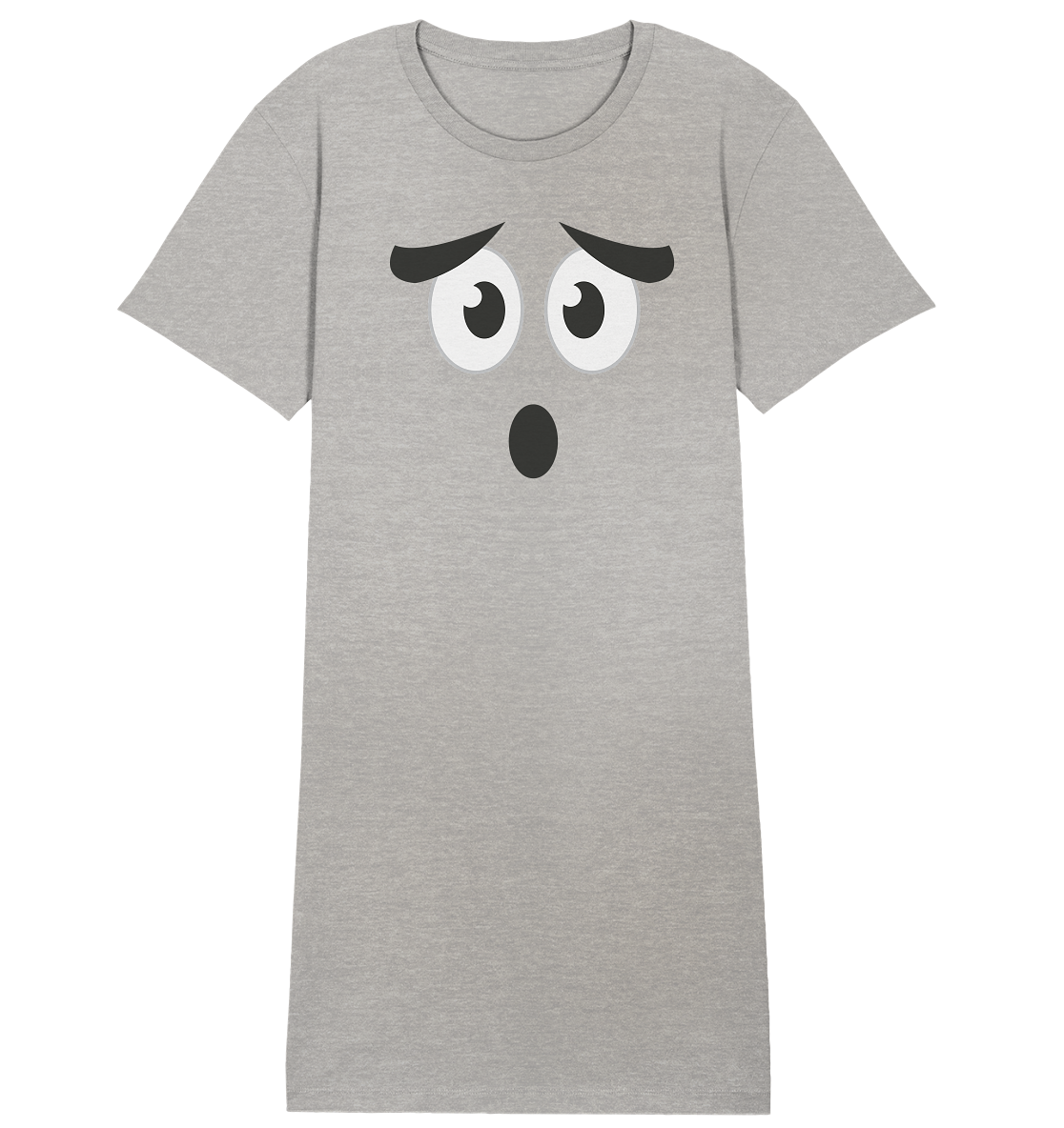 Kawaii Impressive Face Ladies Organic Shirt Dress - Sleepwear
