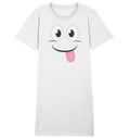 Kawaii Fun Face Ladies Organic Shirt Dress - Sleepwear - Ladies Organic Shirt Dress