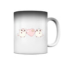 Kawaii Cute Pandas with pink heart - Magic Mug