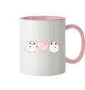 Kawaii Cute Pandas with pink heart - Two-tone Cup