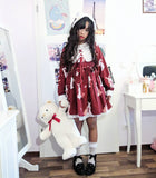Lolita Dress Sweet Rabbit White Red