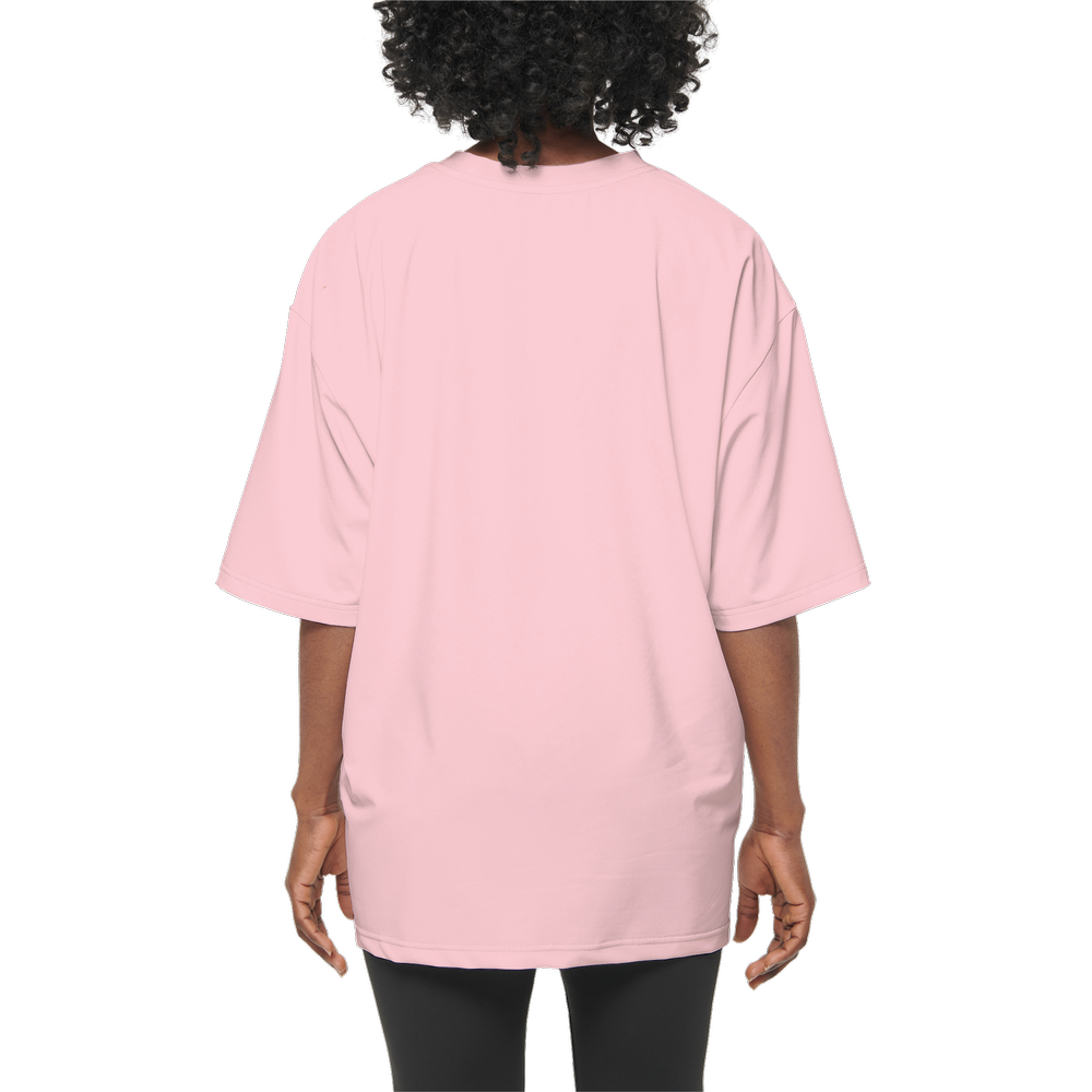Kawaii Cat with Heard Women’s Oversized Short-Sleeve T-Shirt-Heavyweight 225g