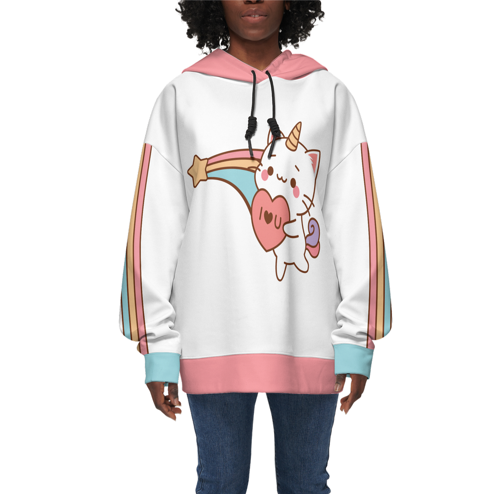 Kawaii Cats Relaxed Fit Hoodie-Super Heavy 375g