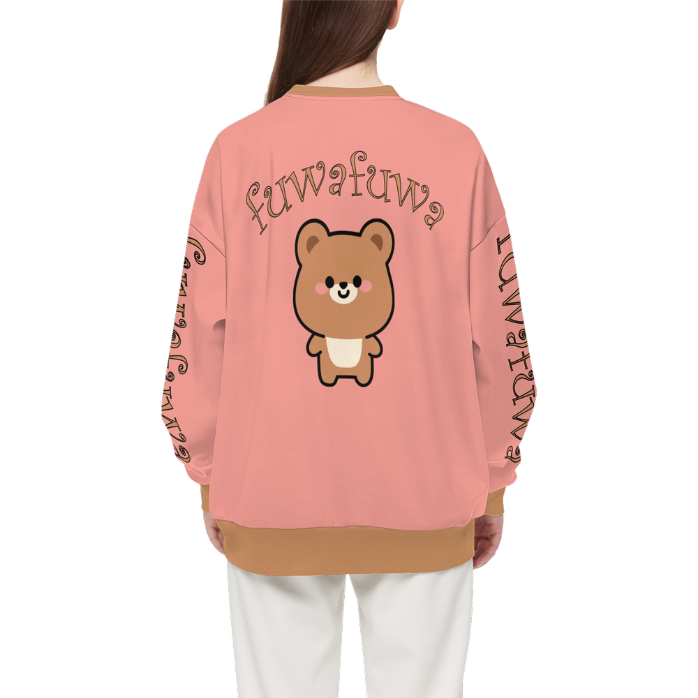 Fuwafuwa Bear Relaxed Fit Crewneck Sweatshirt-Super Heavy 375g