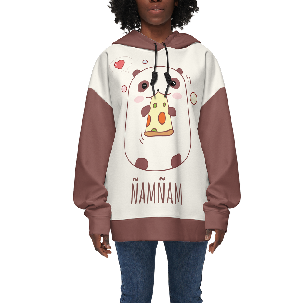 Kawaii Panda Cheese Women’s Relaxed Fit Hoodie-Super Heavy 375g