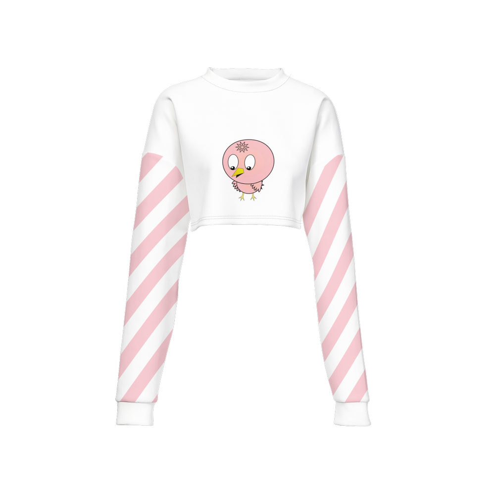 Cute Chick Cropped Crewneck Sweatshirt