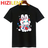 Kawaii Cute Bunny Strawberry Print  Oversized T Shirz