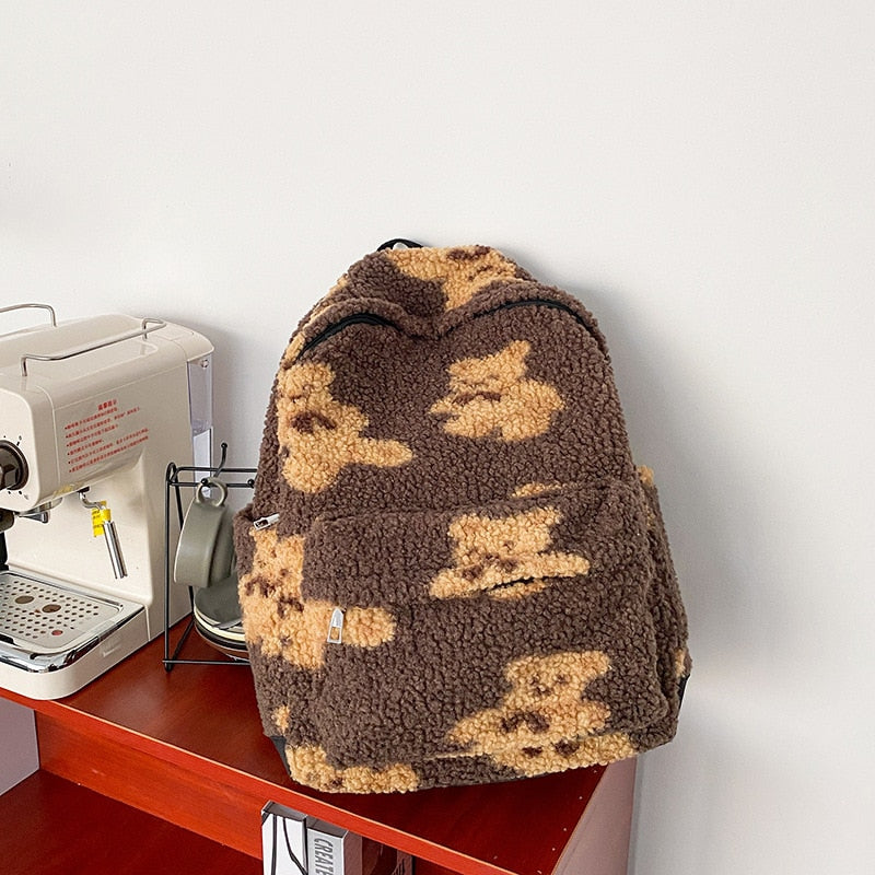Bear Print Cute Backpack