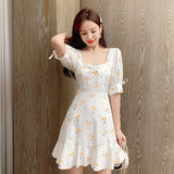 Summer Mini Dress Casual Korean Japan Style Kawaii Dress 2020