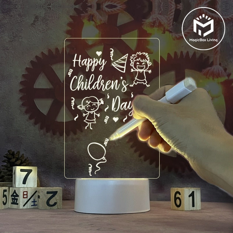 GeniusStylus-Message Board Creative Led Night Light USB
