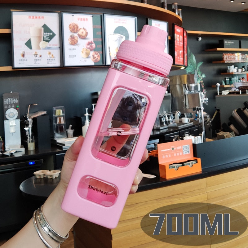Kawaii Bear Pastel Water Bottle With 3D Sticker 700ml/900ml