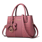 Leather Totes Bag Top-handle Embroidery Crossbody Bag Shoulder