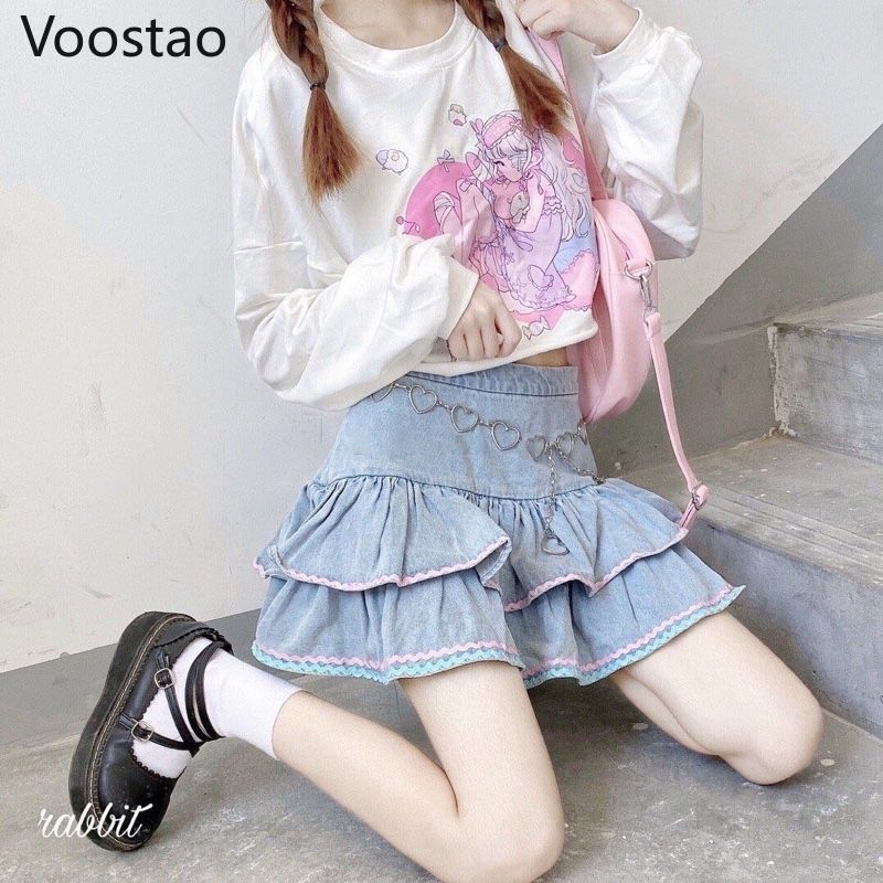 Sweet Lolita Style Mini Skirt With Pink Detail