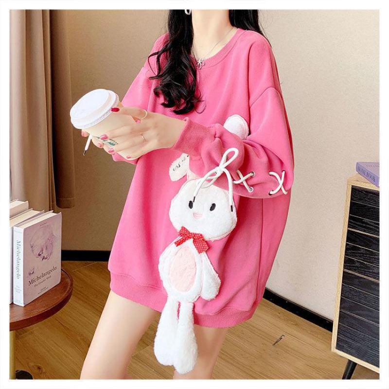 Cotton Winter Embroidery Rabbit Pullover
