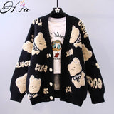Korean Style Loose Outer Wear Chic Harajuku Knitted Cardigan
