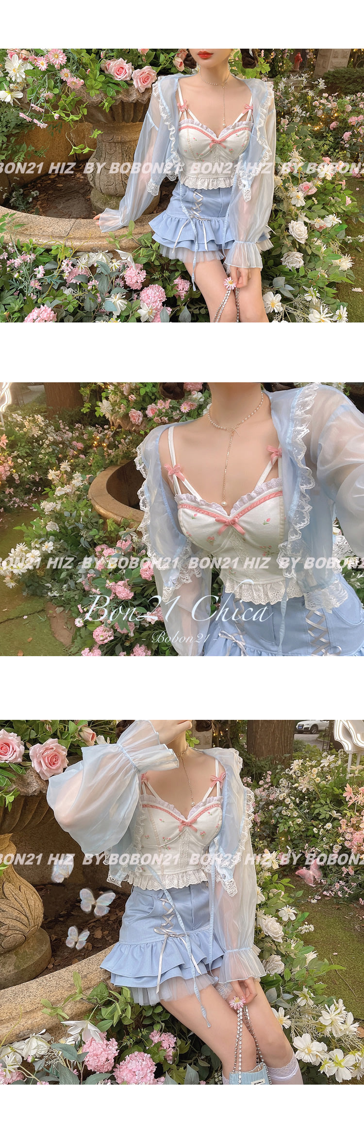 Summer Floral Kawaii Halter Tops