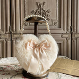 Lolita Love Heart Plush Hand-Carrying Bag