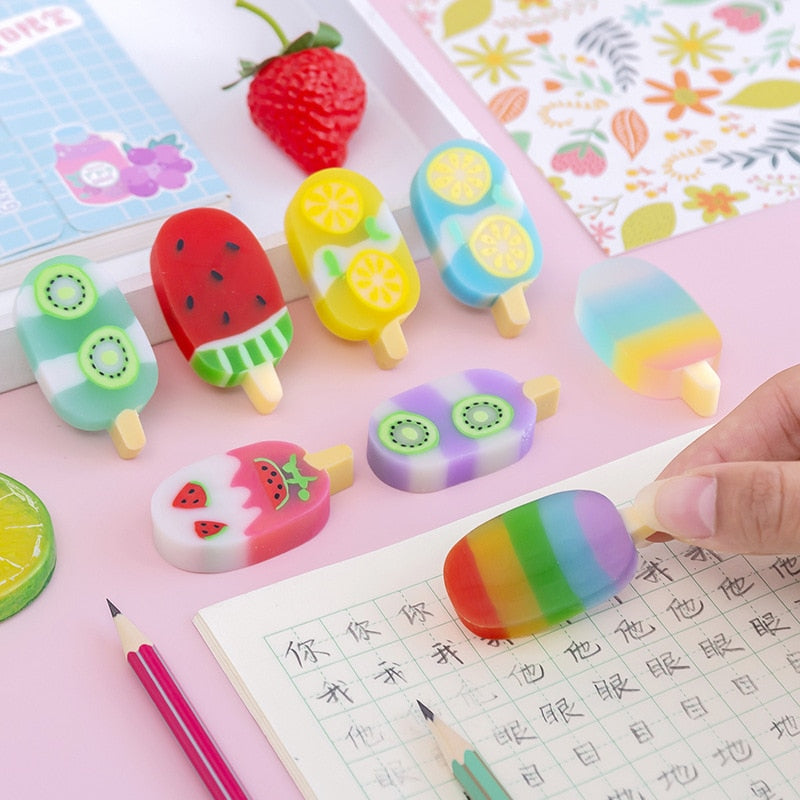 4 pcs/set Summer Ice Cream Rubbers