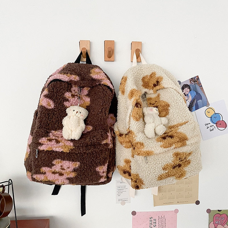 Bear Print Cute Backpack