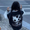 Kitty Black & White College Jacket