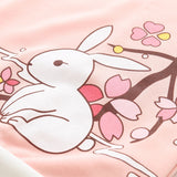Japanese Kawaii Bunny Cartoon Moletom Kpop Hooded Sweatshirts