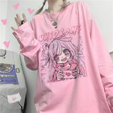 Kawaii Anime Girl Pink Long Sleeve Shirt