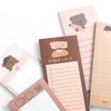 50 Sheets Cute Korean Biscuits Bear Memo Pad