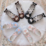 Kawaii Lolita Cute Bow Multi Coloured Mary Jane Shoes