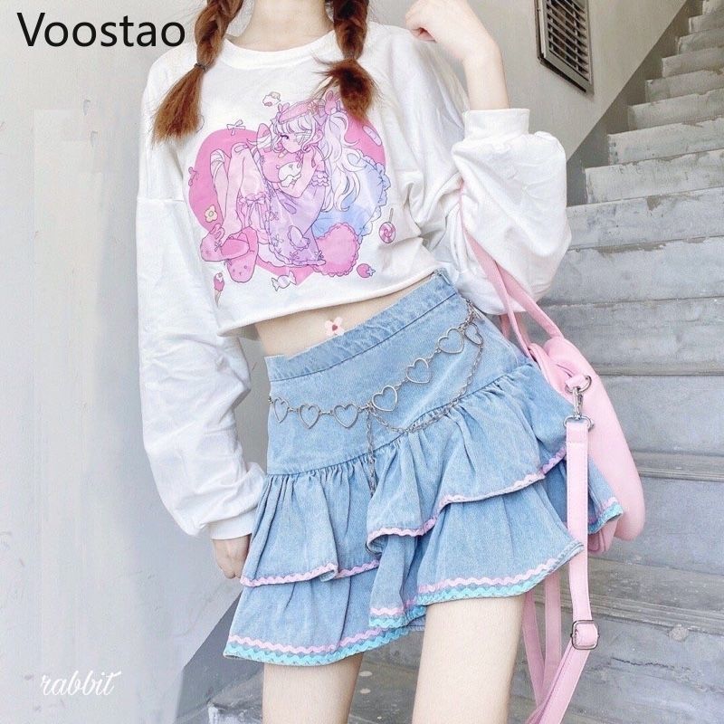 Sweet Lolita Style Mini Skirt With Pink Detail