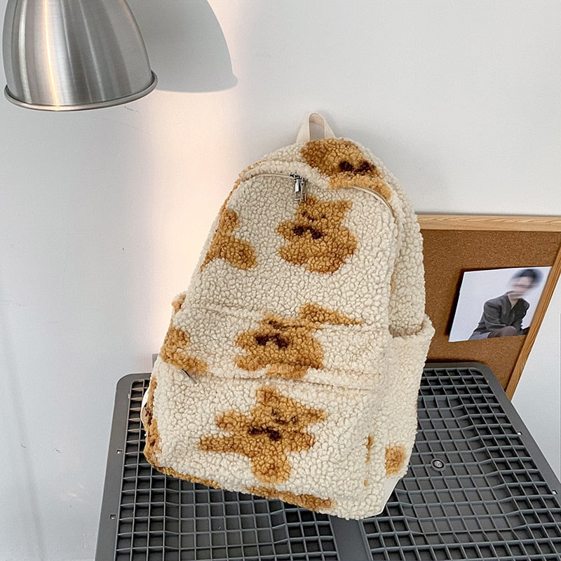 Bear Print Cute Backpack
