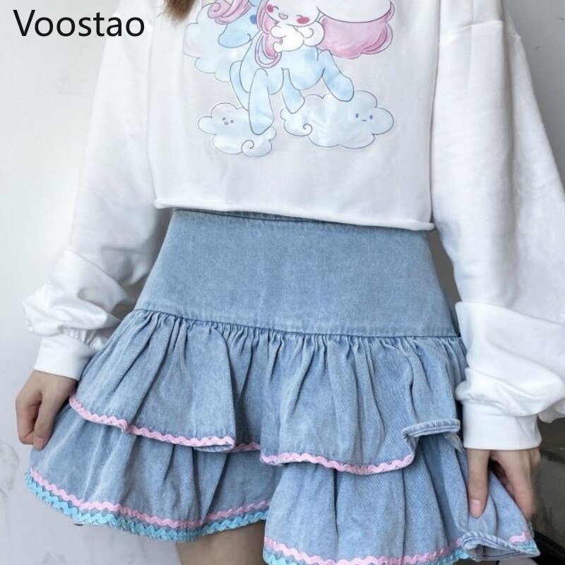 Sweet Lolita Style Mini Skirt With Pink Detail