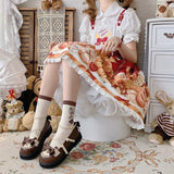 Kawaii Lolita Cute Bow Multi Coloured Mary Jane Shoes