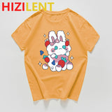 Kawaii Cute Bunny Strawberry Print  Oversized T Shirz