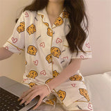 Kawaii Pijamas T-Shirt Kuromi My Melody Cinnamoroll Cartoon