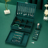 Luxury Vintage Style Jewelry Organizing Double Storage Green/Pink