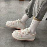 Kawaii White Pink/Blue Plattform Sports Sneakers