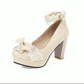 Cute Bow Lace Princess Lolita High Heels