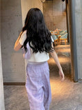 Korean Fashion Purple Plaid Pants