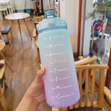 2 Liter Water Bottle with Straw and Time Scale