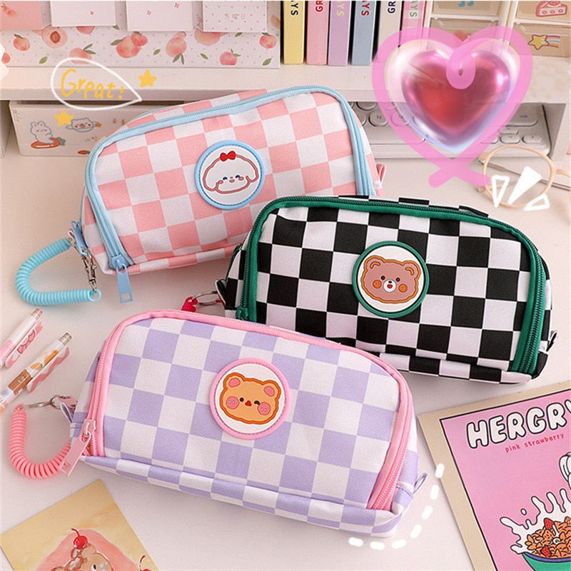 Portable Cartoon Bear Pencil Case