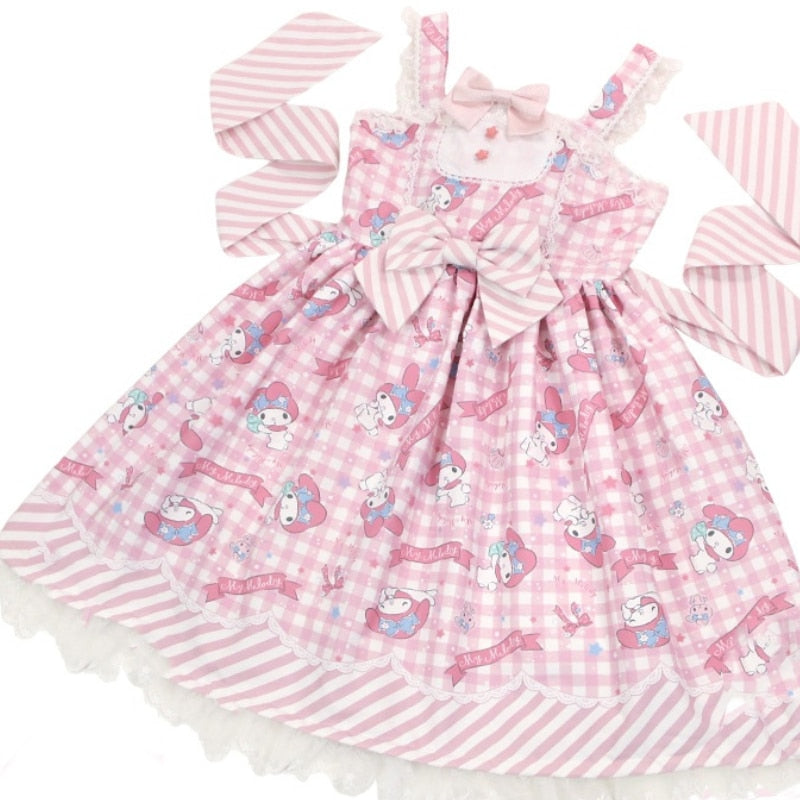 Sweet Lolita Style My Melody Print Dress  Kawaii Heaven