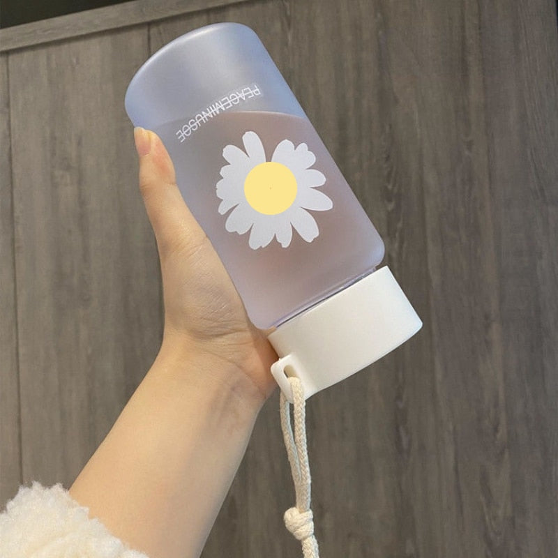 500ml Small Daisy Transparent Plastic Water Bottles