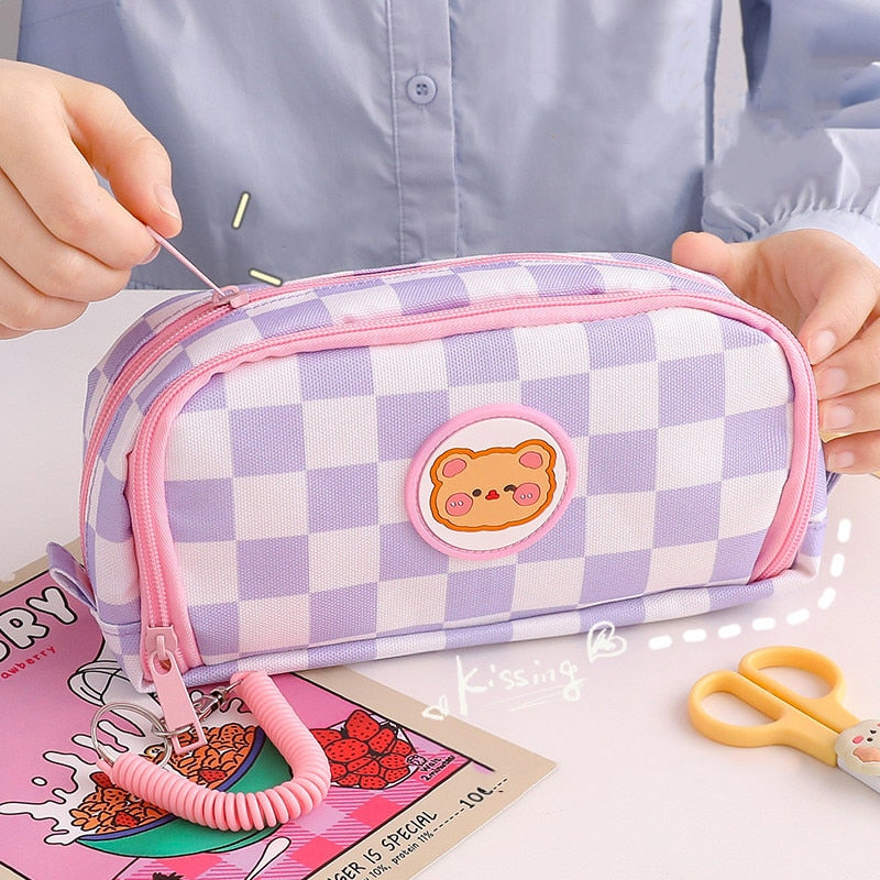 Portable Cartoon Bear Pencil Case