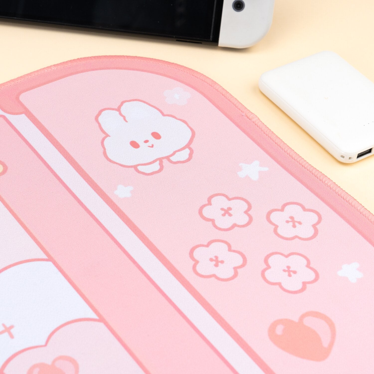 Kawaii Pink Sakura Bunny XXL Gaming Desk Mat