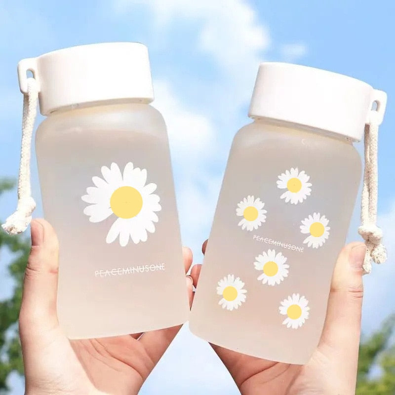 500ml Small Daisy Transparent Plastic Water Bottles
