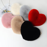 Kawaii Heart Shaped Faux Fur Plush Handbag