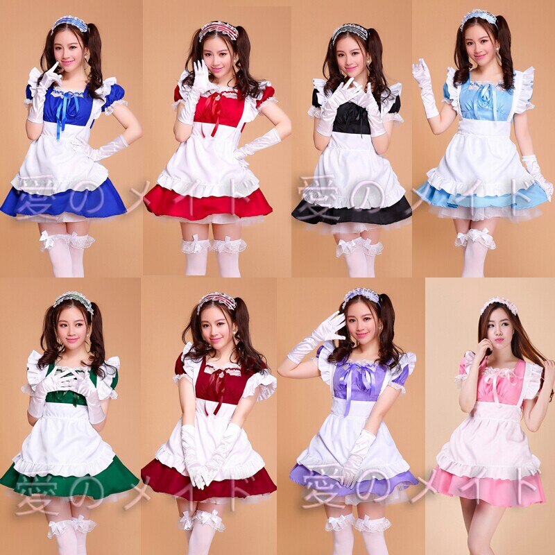 Shanghai Story Women Japanese Kawaii Maid Costume Lolita Dress Cosplay